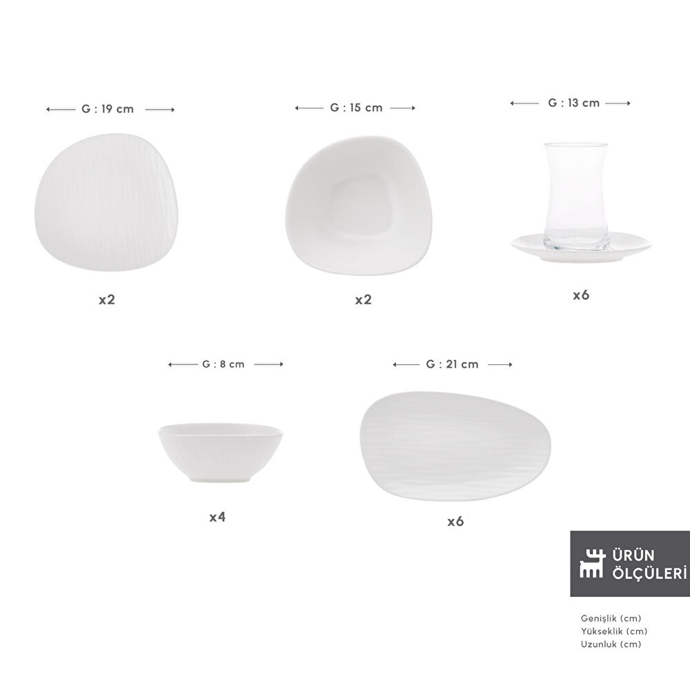 Karaca Forever Bone Oyster 26 Parça 6 Kişilik Kahvaltı Takımı thumbnail 2