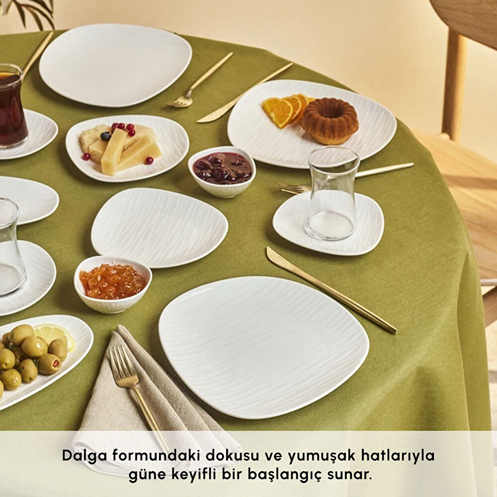 Karaca Forever Bone Oyster 26 Parça 6 Kişilik Kahvaltı Takımı thumbnail 7