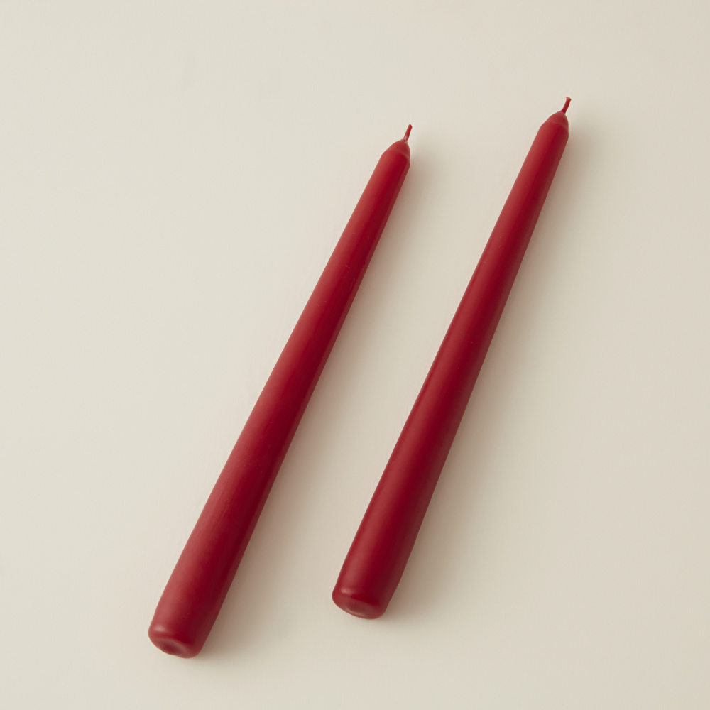 Karaca Home 2li Şamdan Mum Bordo 24 cm   görseli 2