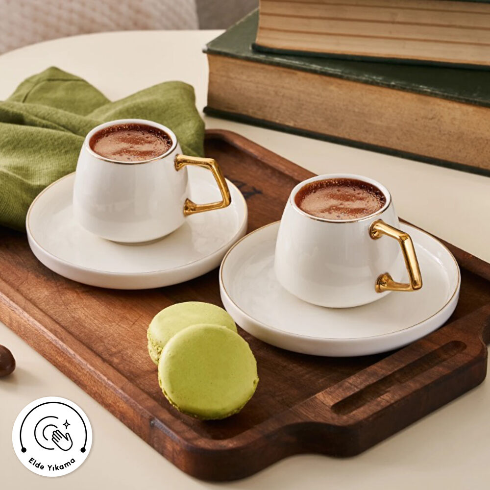 Karaca Streamline Saturn 6 Kişilik Kahve Fincan Takımı 100 ml Gold thumbnail 8