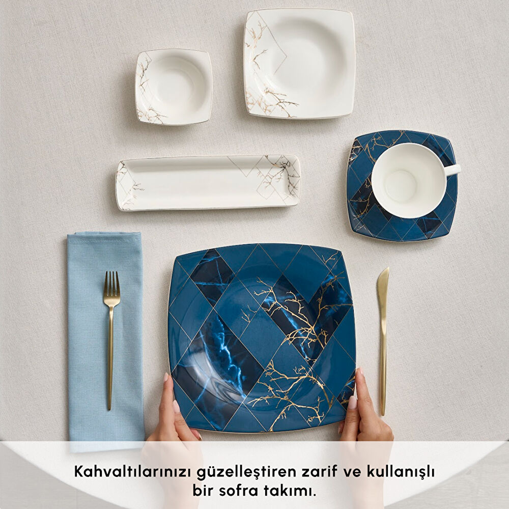 Karaca Fine Pearl Midnight 26 Parça 6 Kişilik Kahvaltı Takımı thumbnail 5