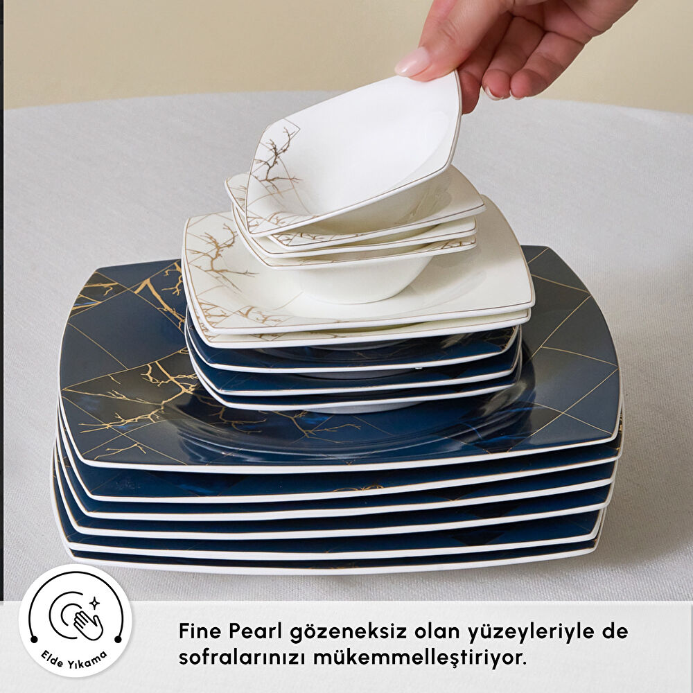 Karaca Fine Pearl Midnight 26 Parça 6 Kişilik Kahvaltı Takımı thumbnail 6