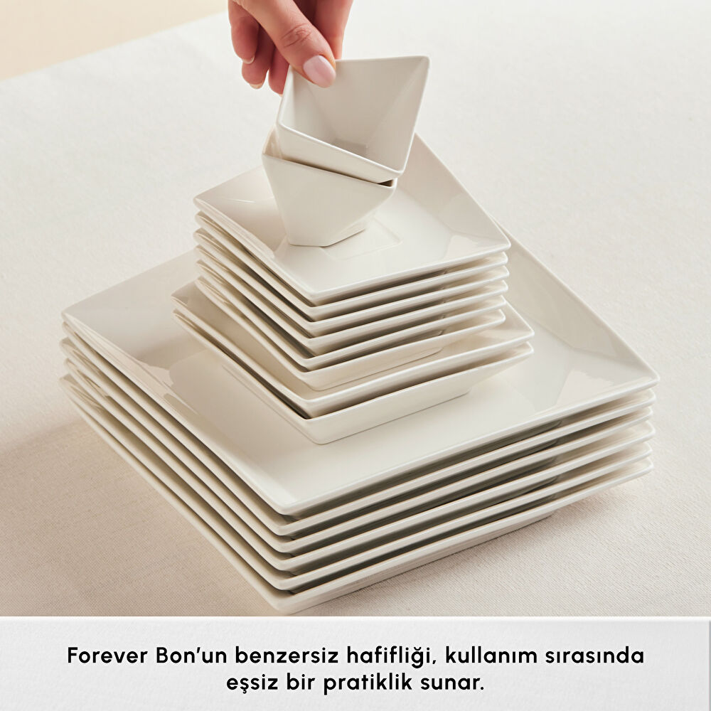 Karaca Forever Bone Origami 26 Parça 6 Kişilik Kahvaltı Takımı thumbnail 5