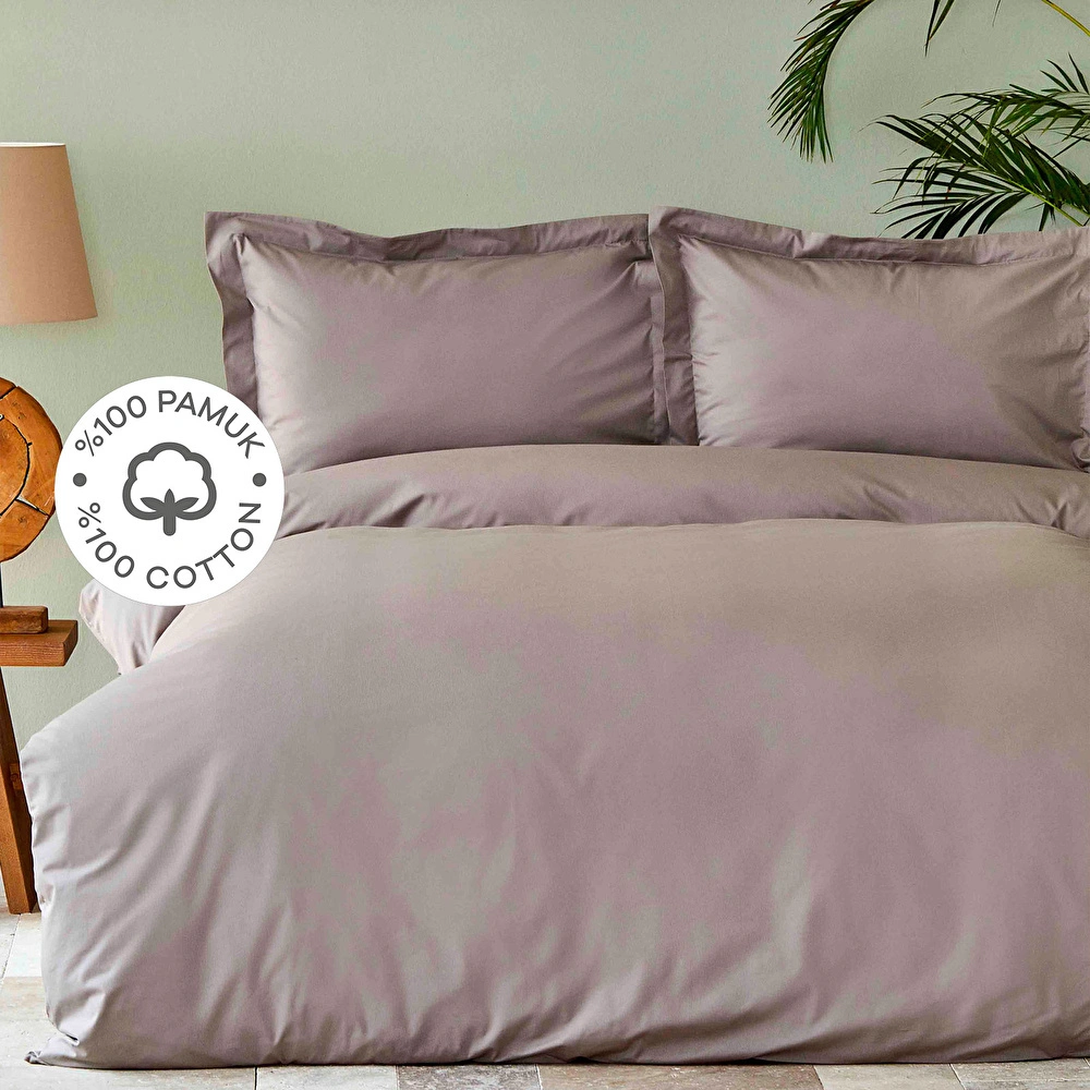 Karaca Home Back To Basic Vizon %100 Pamuk Tek Kişilik Nevresim Takımı görseli 1