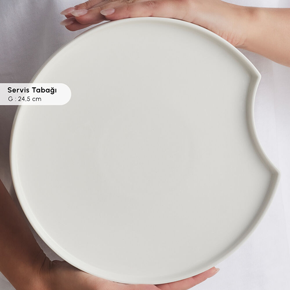 Karaca Red Carpet Collection X Hussein Chalayan Forever Bone Poly 28 Parça 6 Kişilik Kahvaltı Takımı thumbnail 6