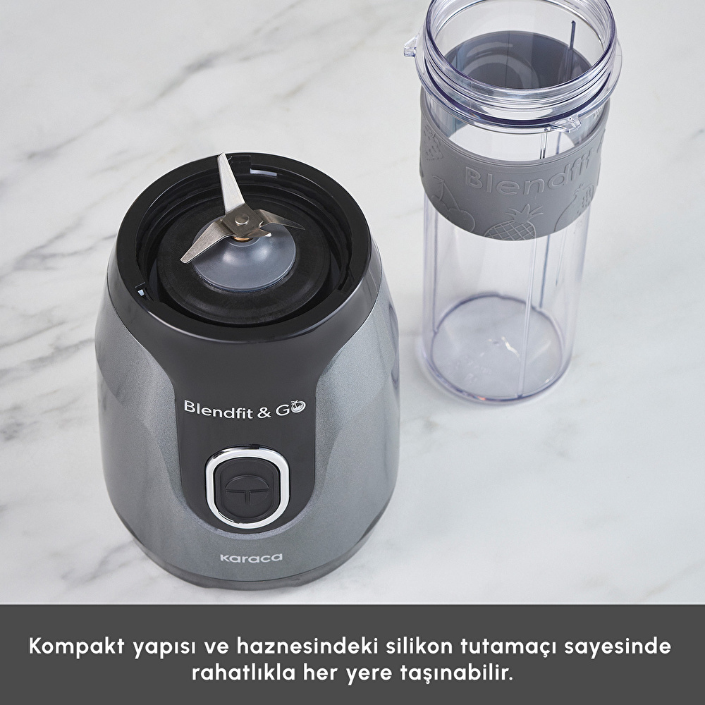 Karaca Blendfit Go Personal Kişisel Smoothie Blender Antrasit görseli 6