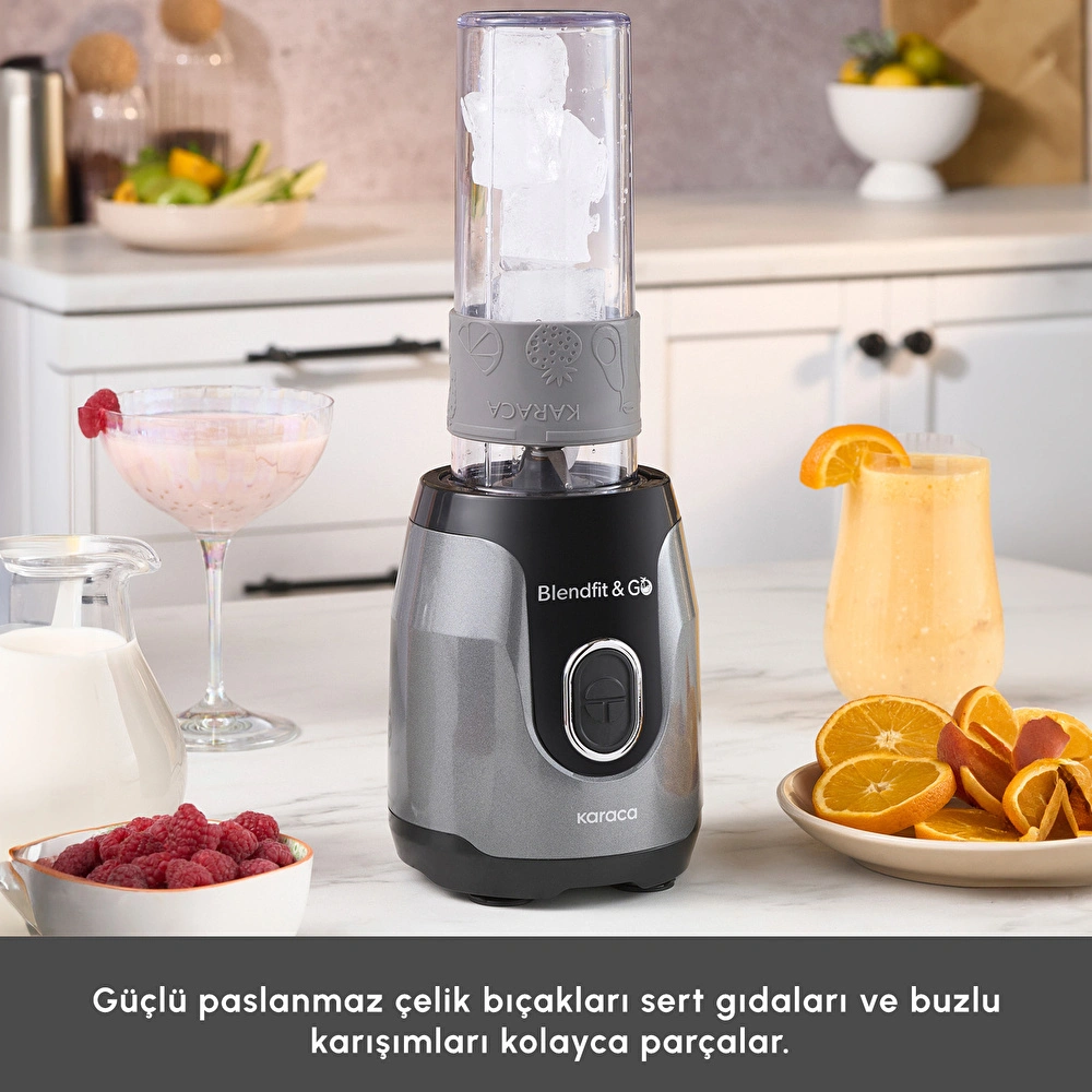 Karaca Blendfit Go Personal Kişisel Smoothie Blender Antrasit görseli 7