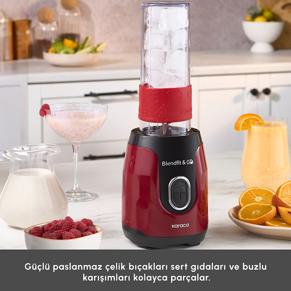 Karaca Blendfit Go Personal Kişisel Smoothie Blender Red görseli 7