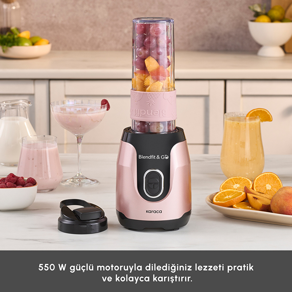 Karaca Blendfit Go Personal Kişisel Smoothie Blender Rosegold görseli 3