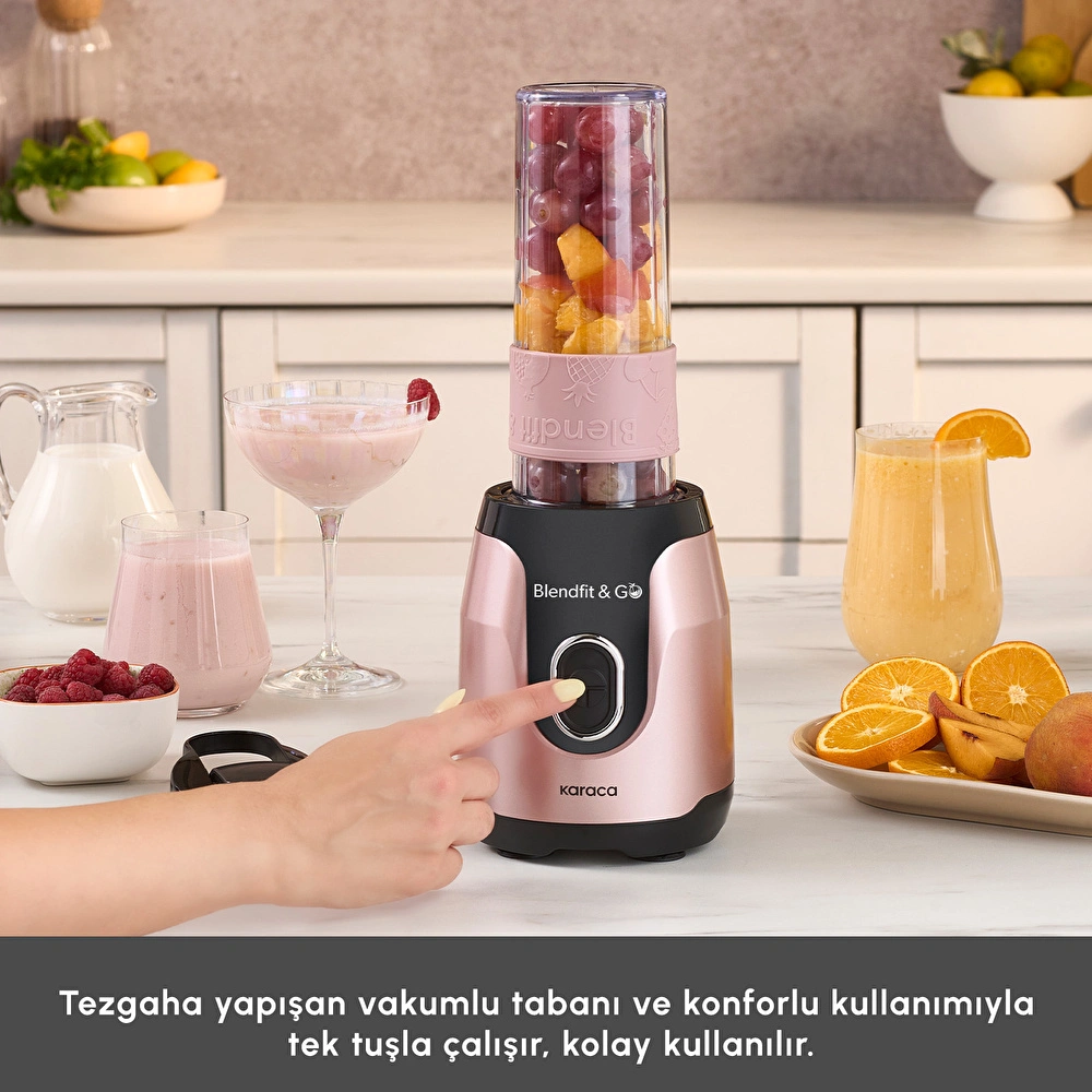 Karaca Blendfit Go Personal Kişisel Smoothie Blender Rosegold görseli 4