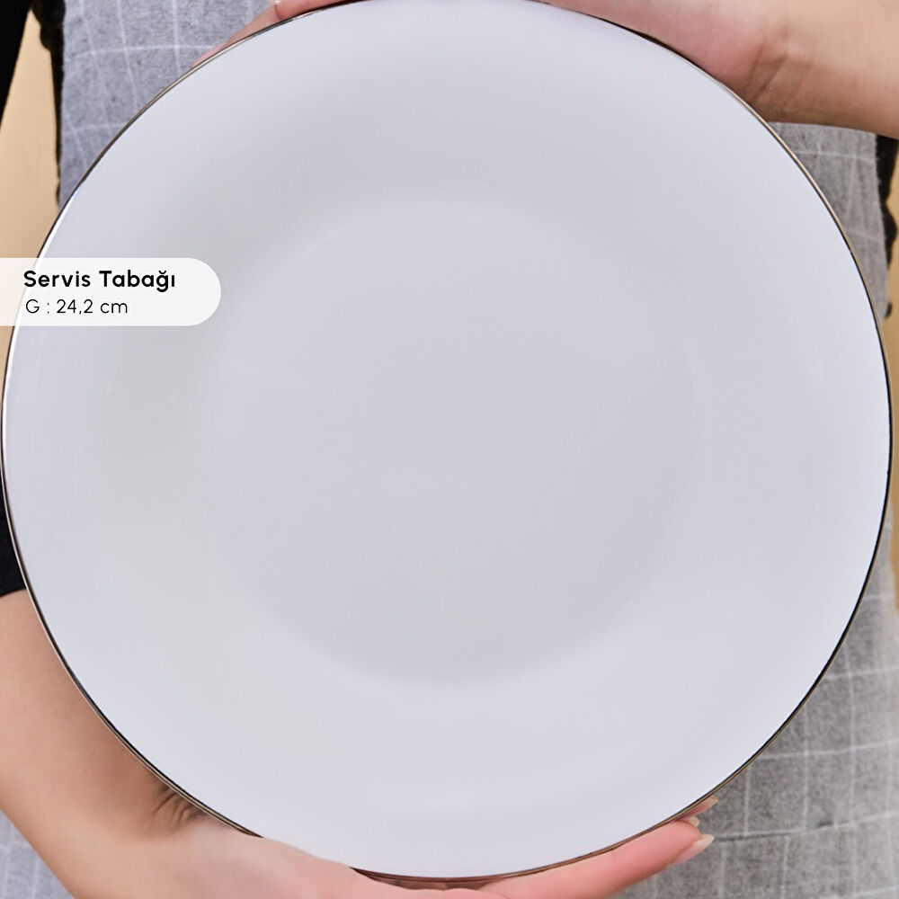 Karaca Fine Pearl Fame 26 Parça 6 Kişilik Kahvaltı Takımı Platin thumbnail 6