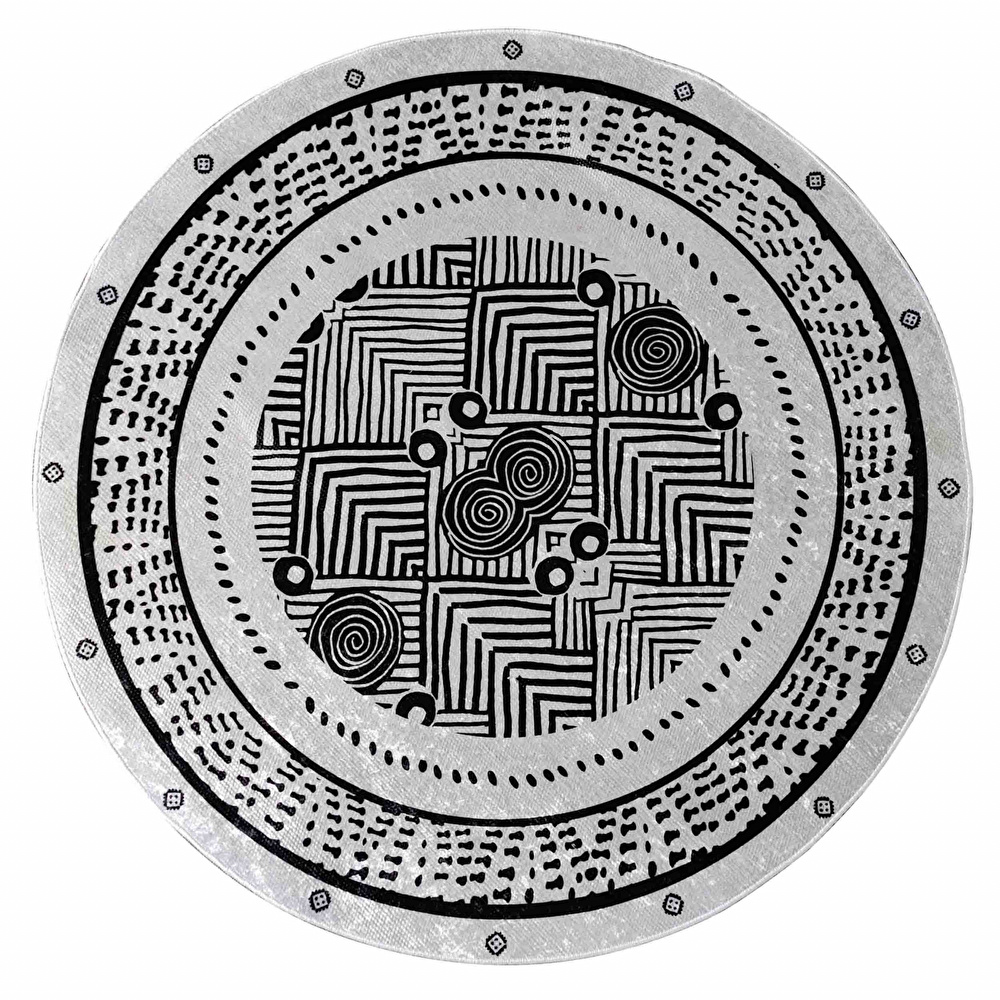 Karaca Home Circle Aramis Baskılı Halı 100x100cm görseli 2