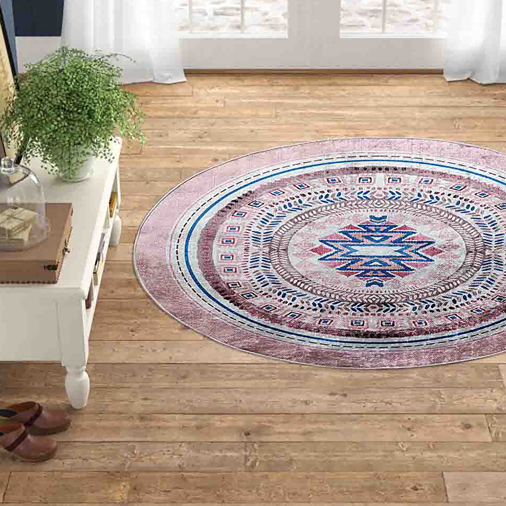 Karaca Home Circle Besta Baskılı Halı 100x100cm görseli 1