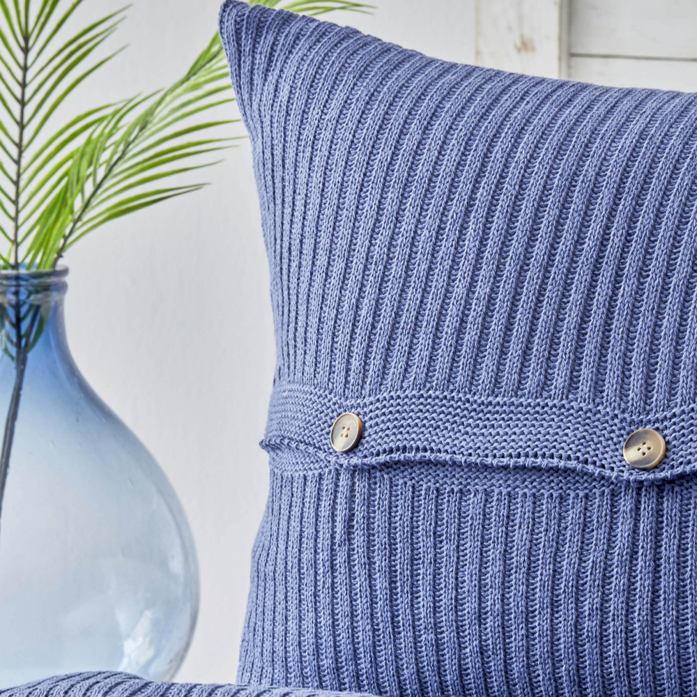 Karaca Home Coline İndigo Tek Kişilik Triko Yatak Örtüsü Seti görseli 3