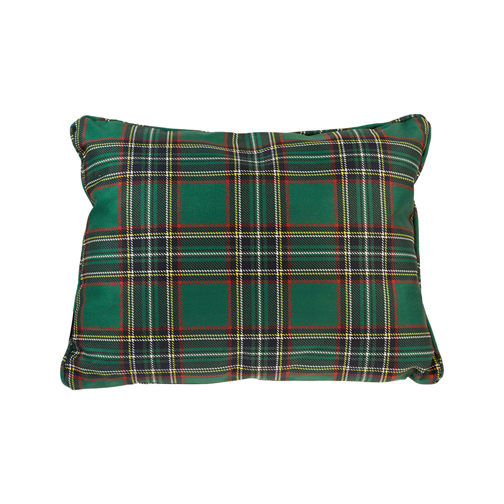 Karaca Home Ekose Yeşil Dekoratif Yastık 35x45cm görseli 1