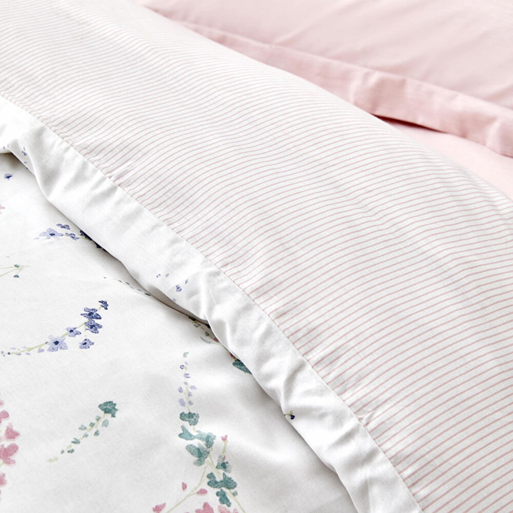 Karaca Home Dalila %100 Pamuk Çift Kişilik Nevresim Takımı Pembe thumbnail 4