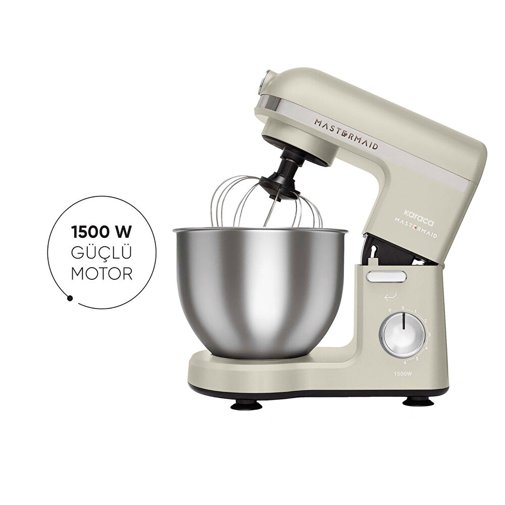 Karaca Mastermaid Chef Hamur Yoğurma Makinesi Soft Cream 1500W 5L thumbnail 2