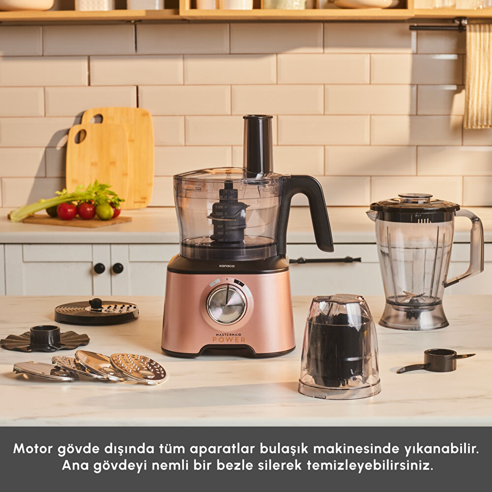 Karaca Mastermaid Power Multifunctional 10 in 1 Mutfak Robotu 2000W Rosegold thumbnail 8