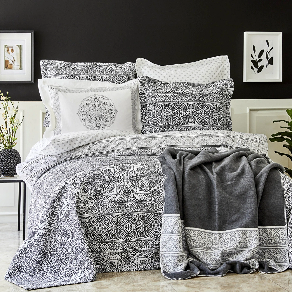 Karaca Home Bonar Siyah Çift Kişilik Pamuk Winter Set görseli 1