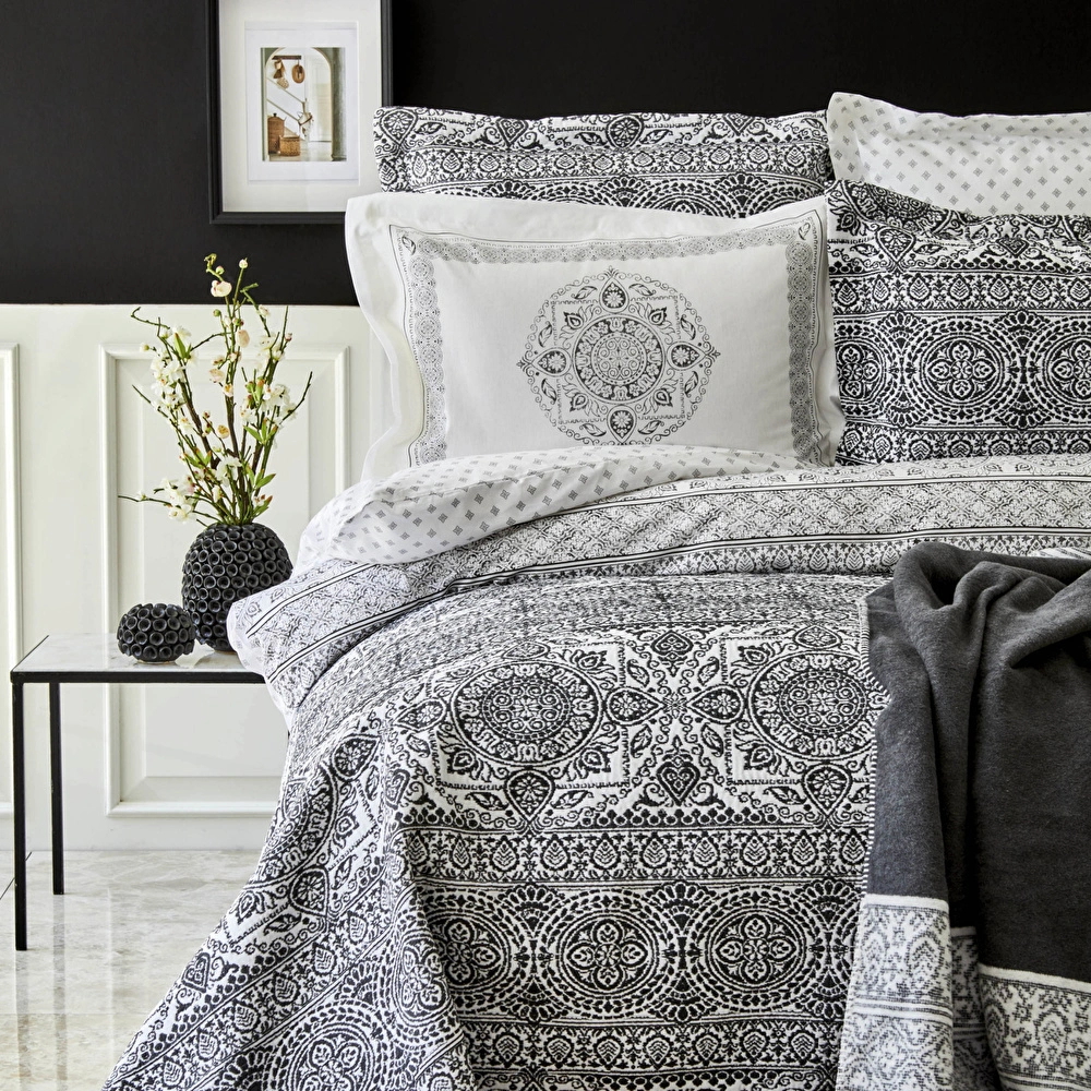 Karaca Home Bonar Siyah Çift Kişilik Pamuk Winter Set görseli 2