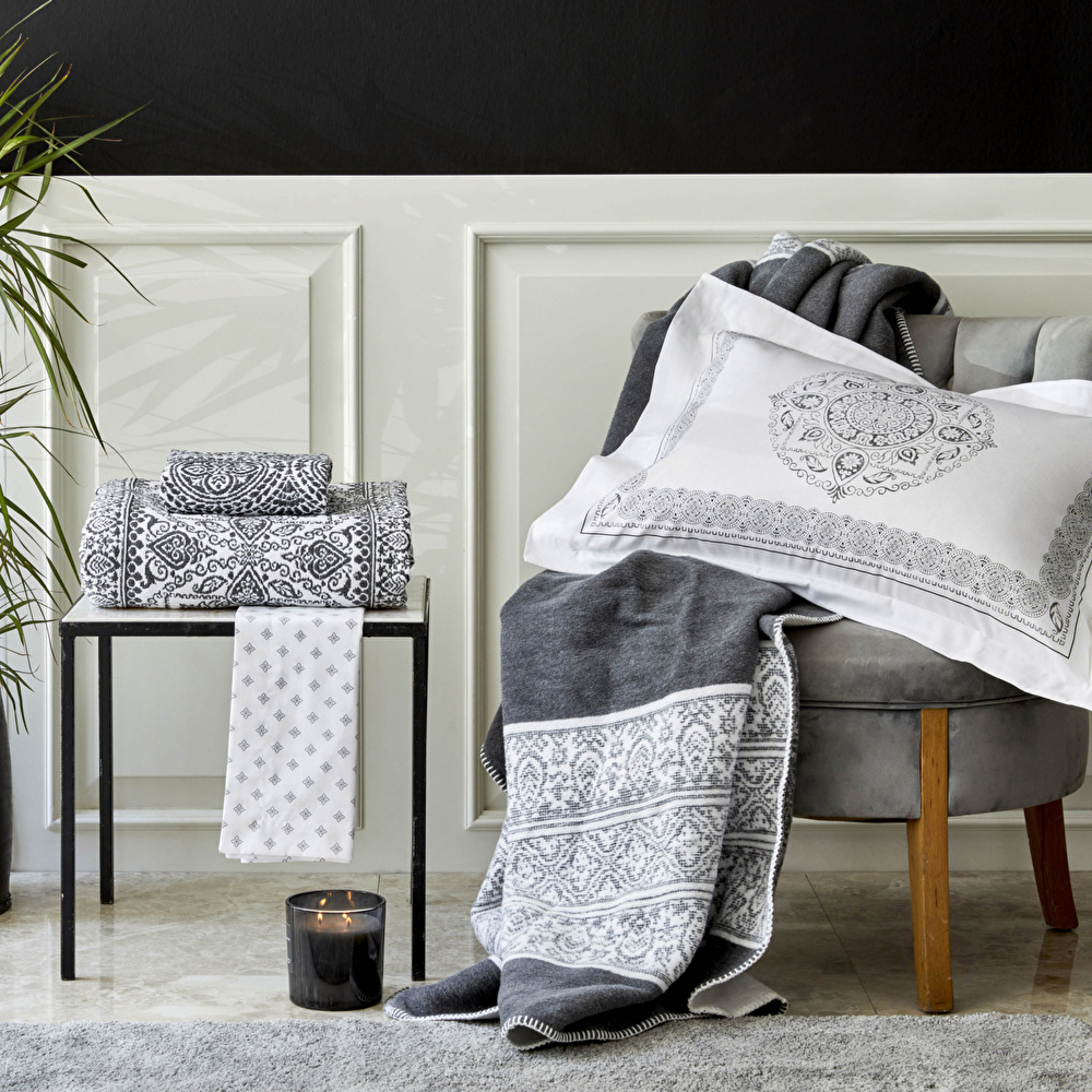 Karaca Home Bonar Siyah Çift Kişilik Pamuk Winter Set görseli 8