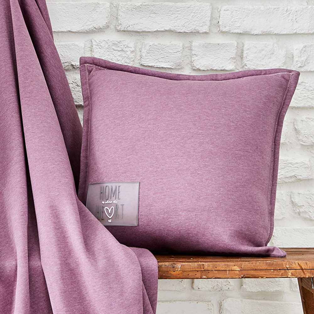 Karaca Home Softy Lila İç Dolgulu Düz Kırlent 45x45 cm görseli 1