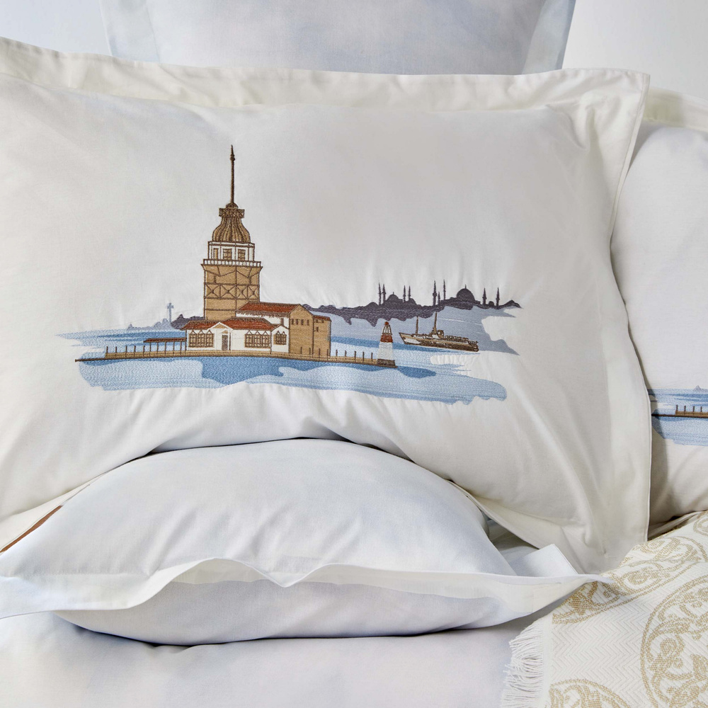 Karaca Home Boğaziçi Bej %100 Pamuk Çift Kişilik Nish Set görseli 5