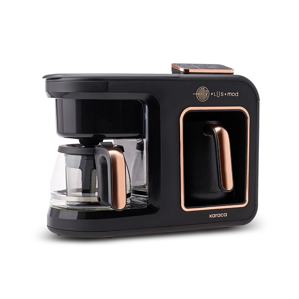 Karaca Hatır Plus 5 in 1 Konuşan Közde ve Sütlü Türk Kahvesi ve Filtre Kahve Makinesi Copper görseli 8