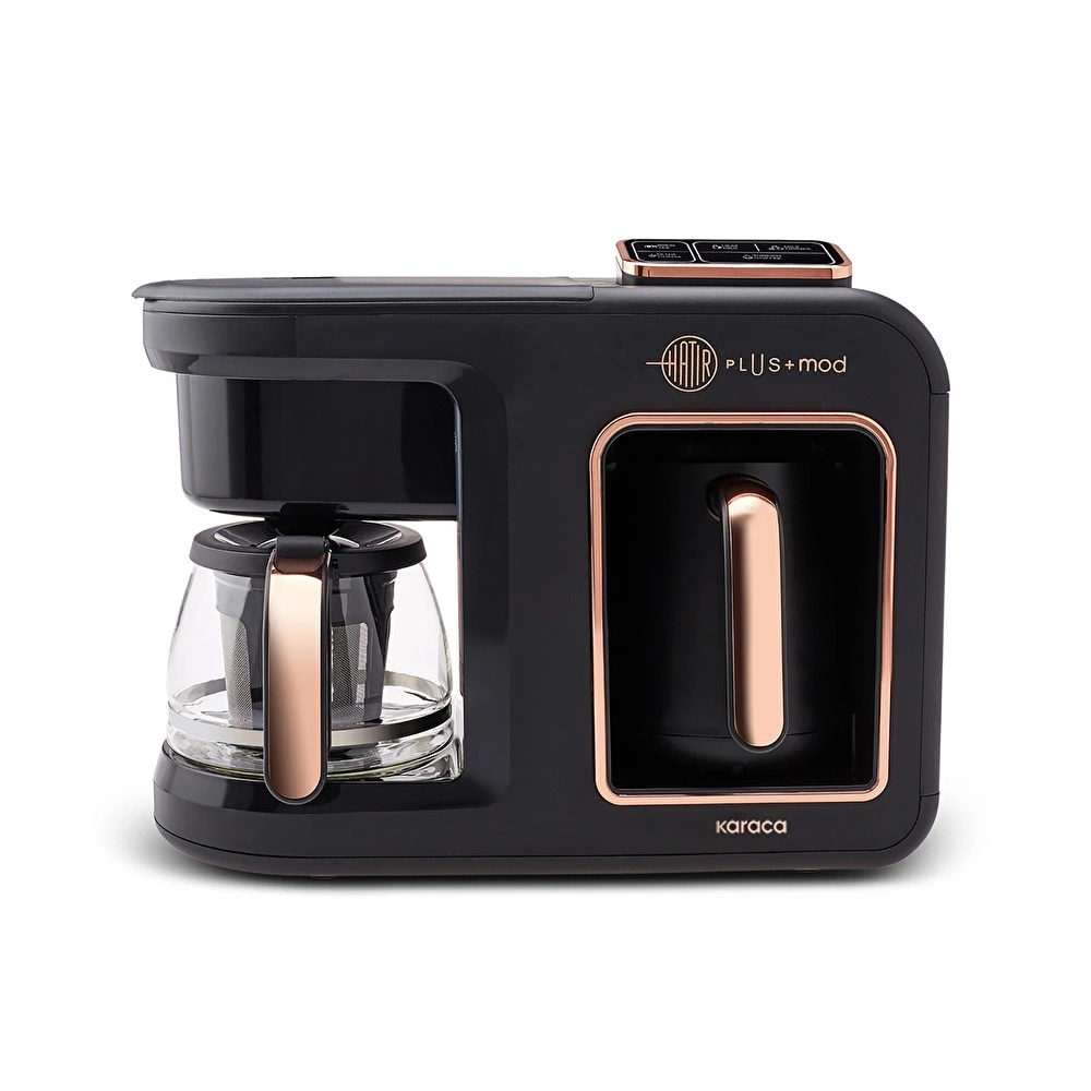 Karaca Hatır Plus 5 in 1 Konuşan Közde ve Sütlü Türk Kahvesi ve Filtre Kahve Makinesi Copper görseli 1