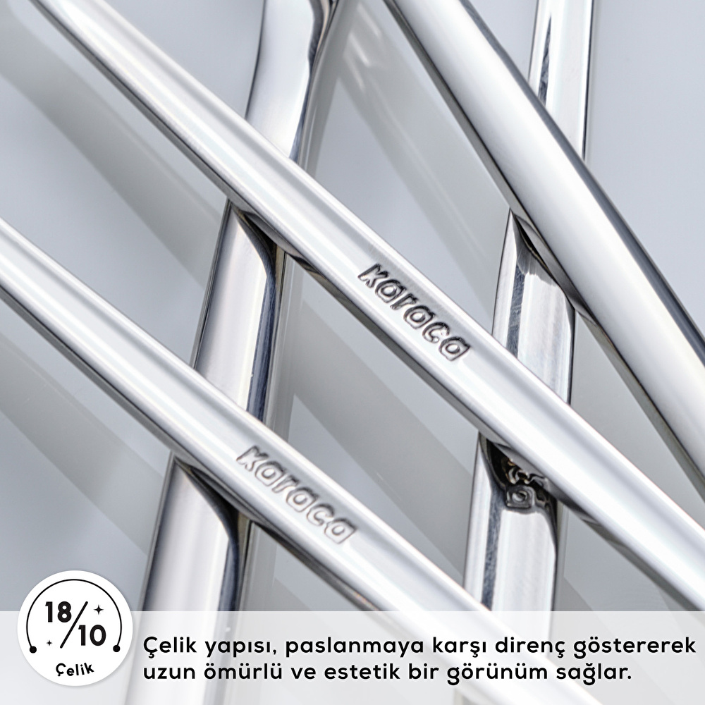 Karaca Orion Platin 6 Kişilik 30 Parça Çatal Kaşık Bıçak Takımı görseli 5