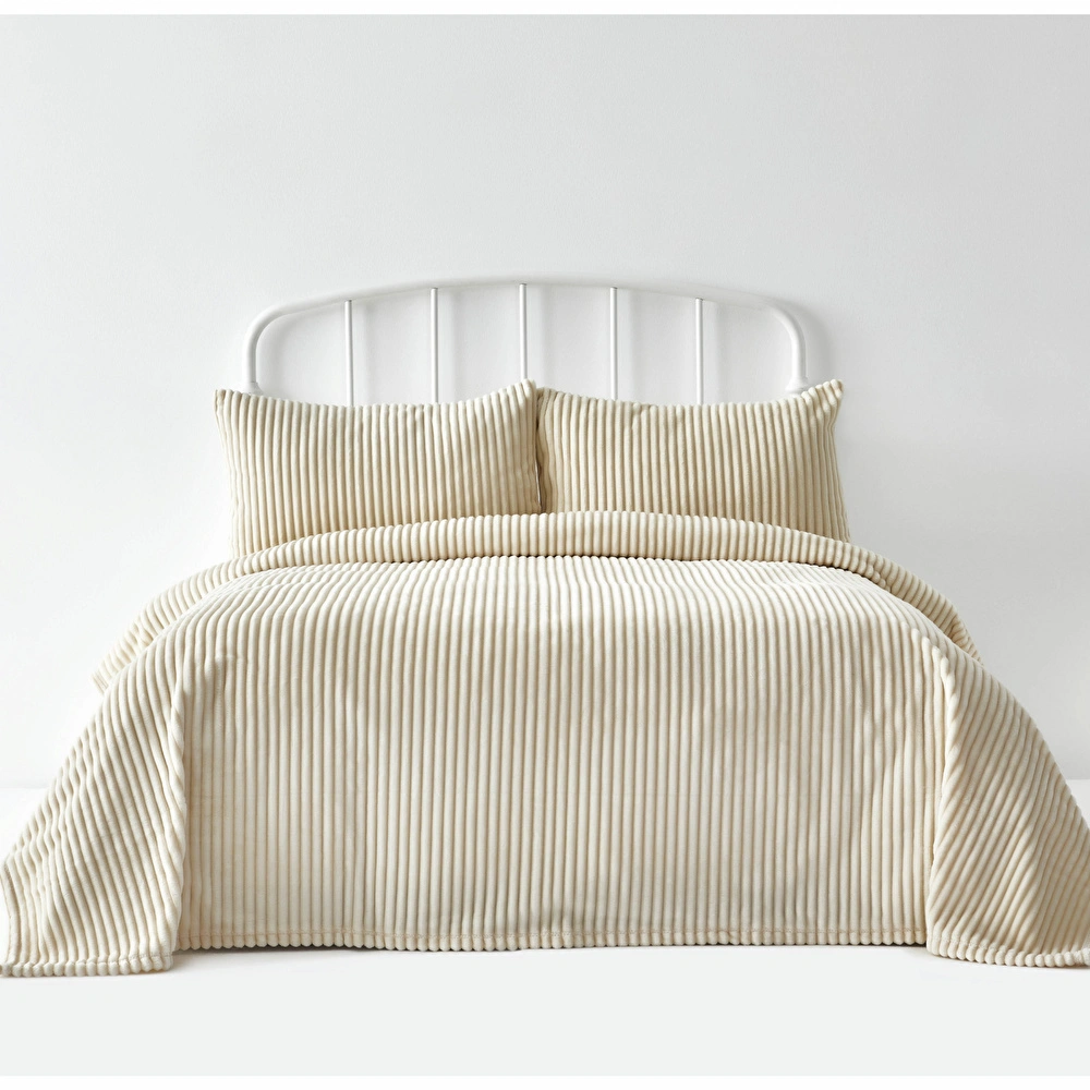 Karaca Home Joena Ekru Çift Kişilik Soft Yatak Örtüsü görseli 4