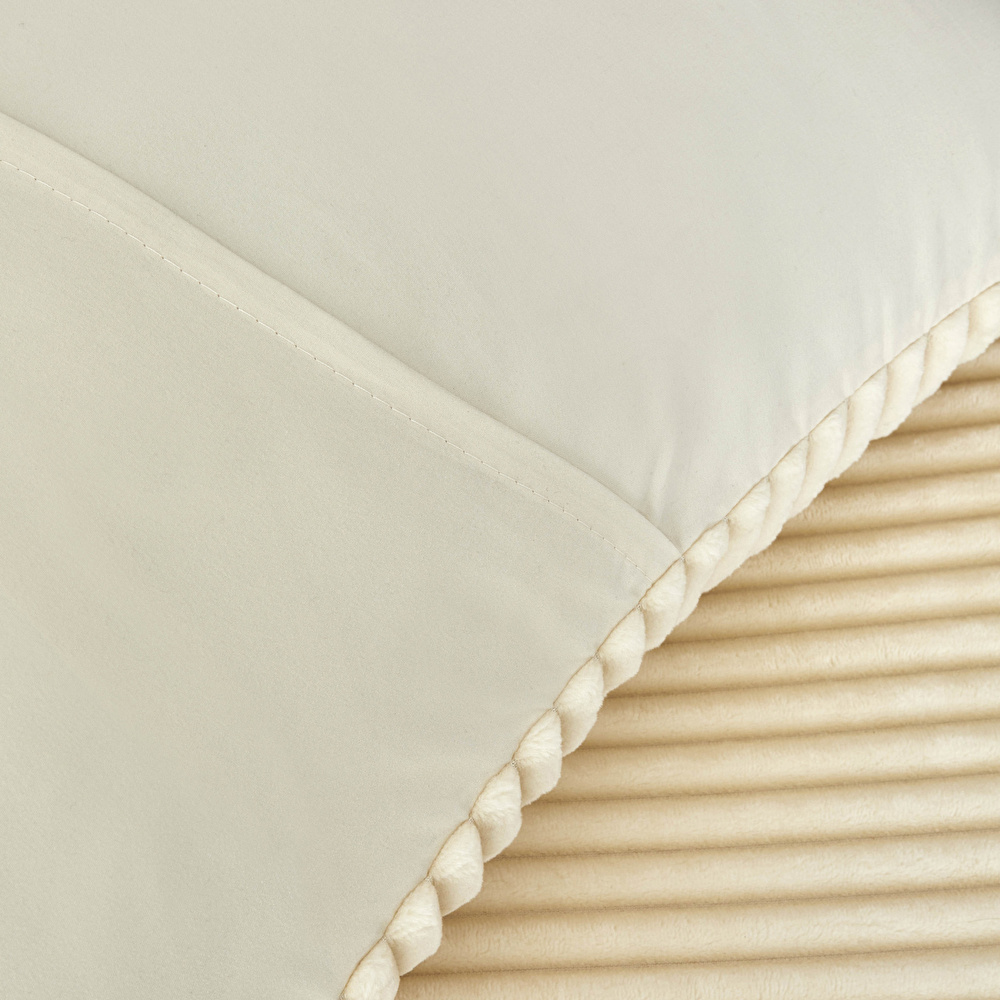 Karaca Home Joena Ekru Çift Kişilik Soft Yatak Örtüsü görseli 10