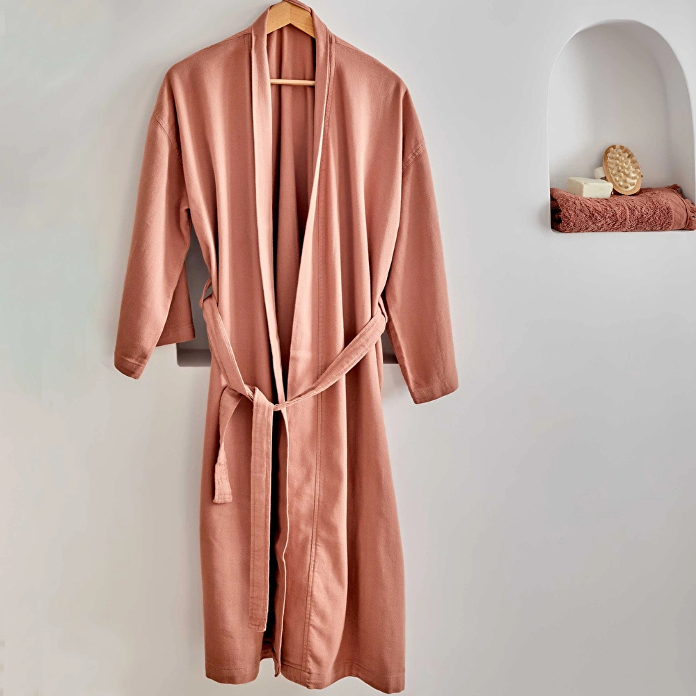 Karaca Home 4 Element Terracotta %100 Pamuk Kimono Bornoz S/M Ateş görseli 1