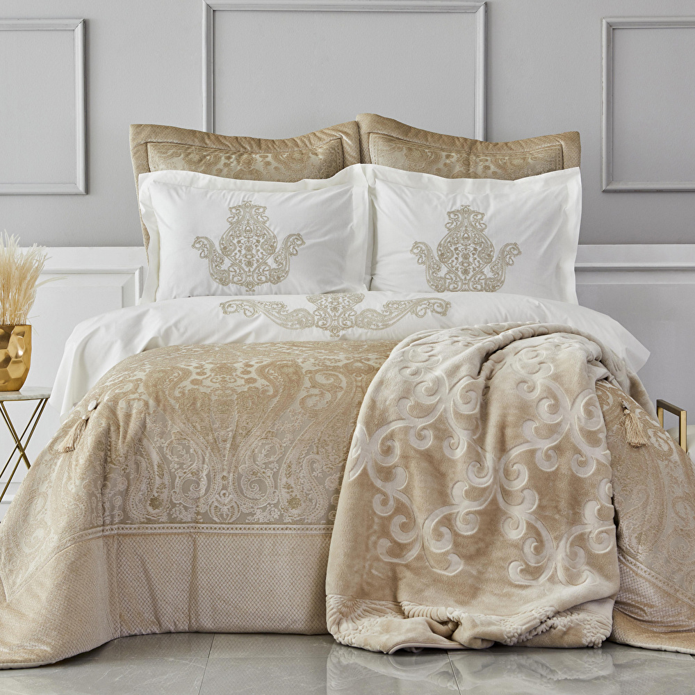 Karaca Home Glamour Simli Gold Çeyiz Seti görseli 1