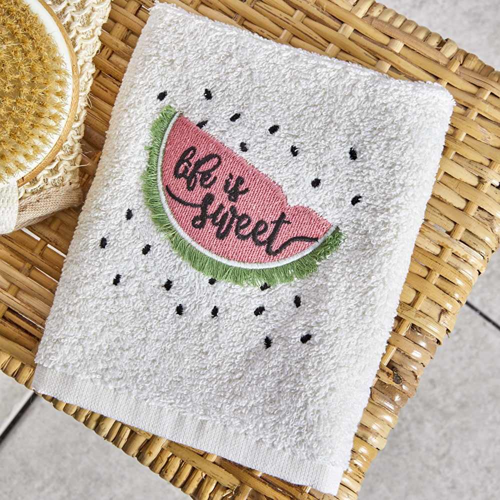 Karaca Home Watermelon Nakışlı Yüz Havlusu 50x90 cm görseli 1