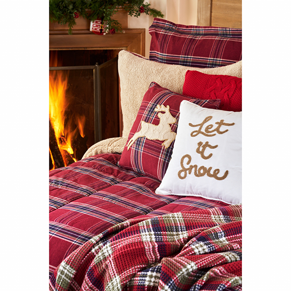 Karaca Home Woodland  Kırmızı Çift Kişilik Cozy Comfort Set görseli 3