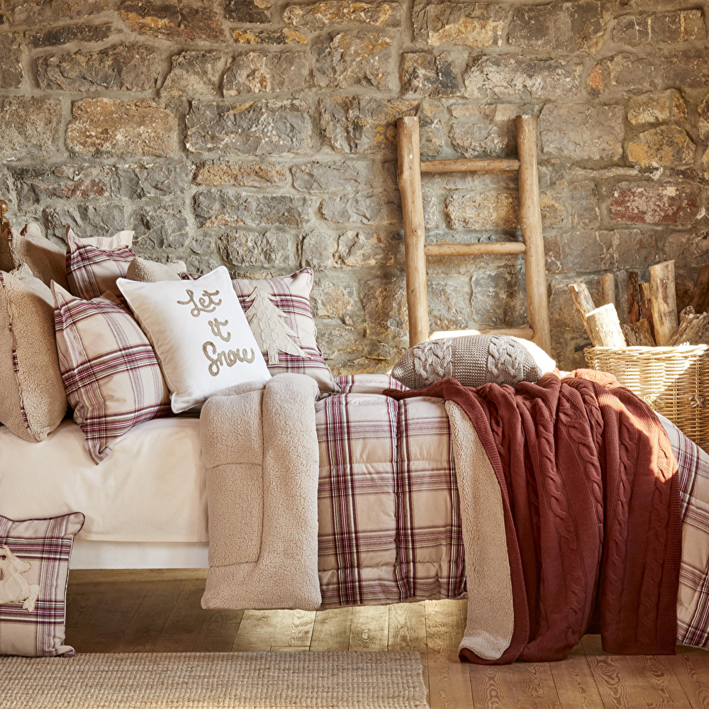 Karaca Home Woodland Bej Çift Kişilik Cozy Comfort Set görseli 1