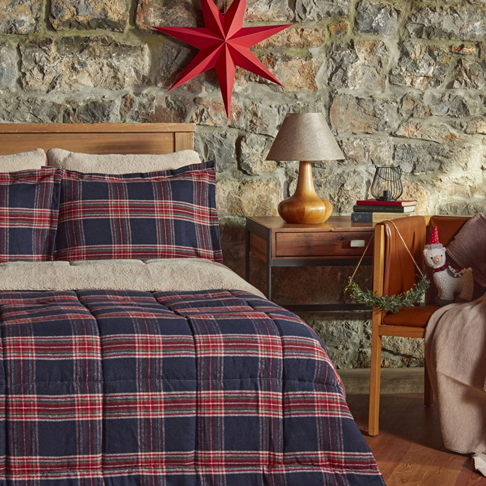 Karaca Home Woodland Lacivert Çift Kişilik Cozy Comfort Uyku Seti görseli 4