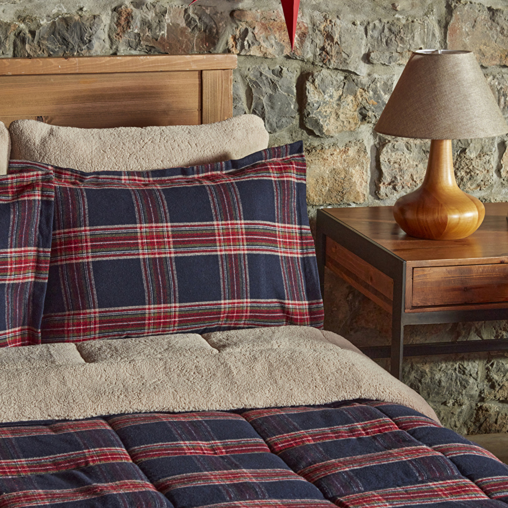 Karaca Home Woodland Lacivert Çift Kişilik Cozy Comfort Uyku Seti görseli 5