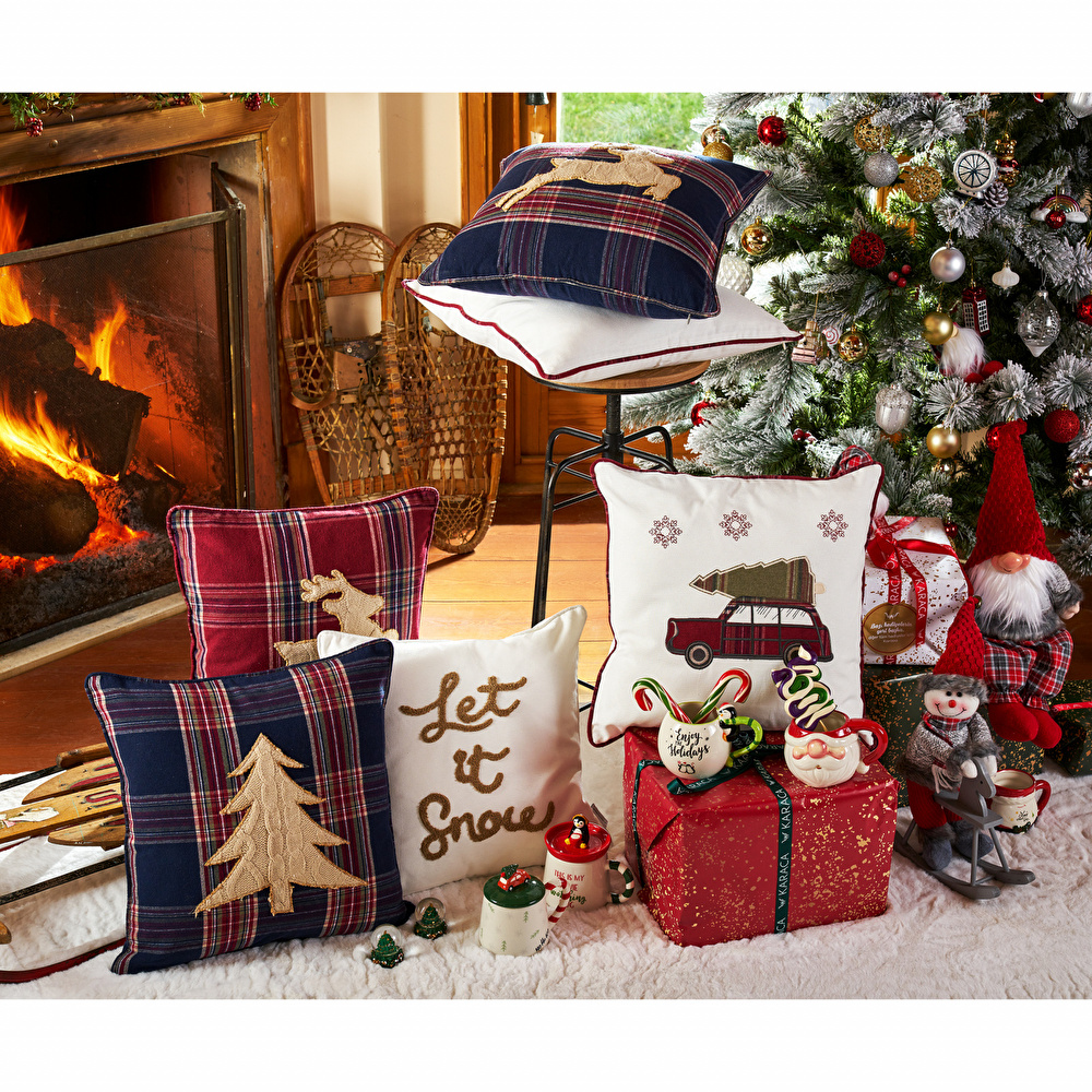 karaca Home Woodland Kırmızı Geyik Cozy Kırlent 45x45 cm görseli 2