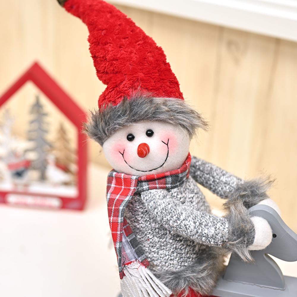 Karaca Home Snowman Dekoratif Obje Kırmızı görseli 3
