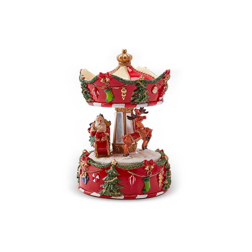 Karaca Home New Year Yılbaşı Carousel Müzikli Obje 15 cm görseli 6