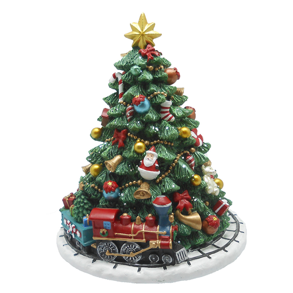 Karaca Home New Year Yılbaşı Tree Müzikli Obje 15cm görseli 2