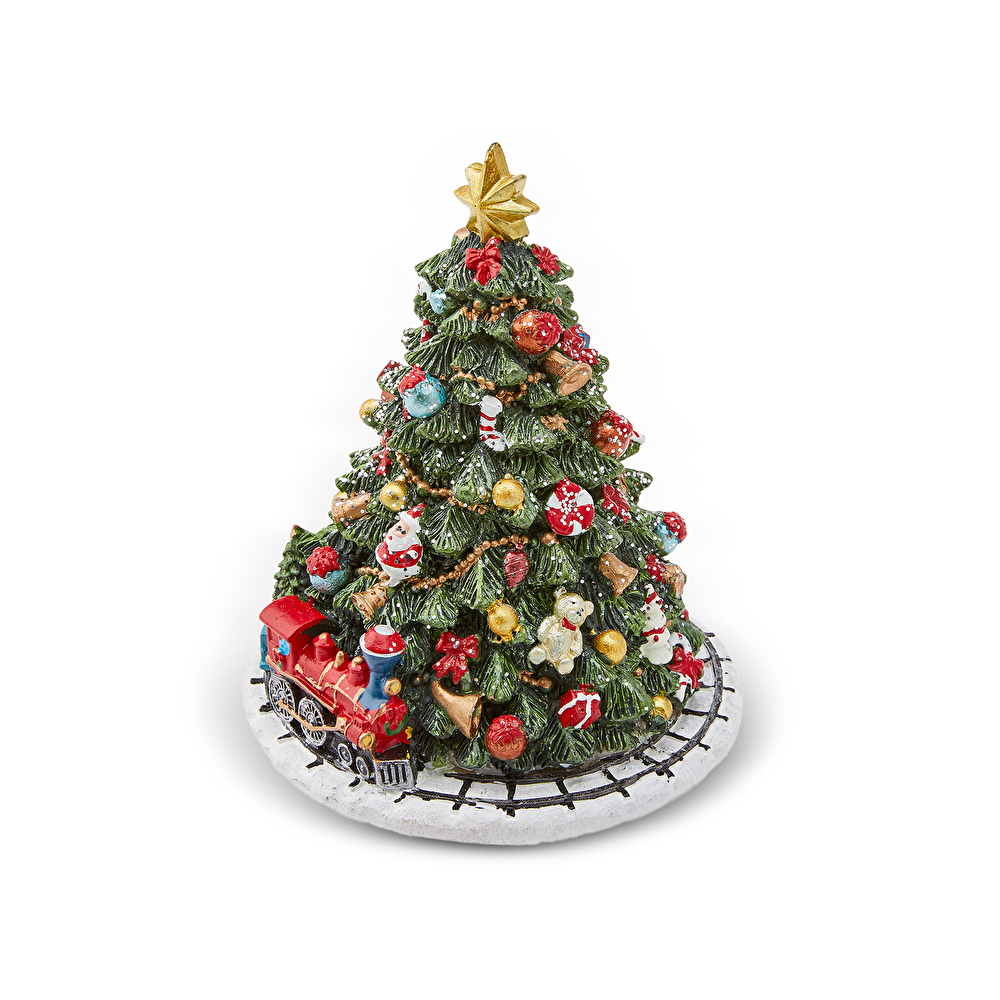 Karaca Home New Year Yılbaşı Tree Müzikli Obje 15cm görseli 4