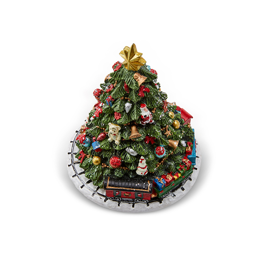 Karaca Home New Year Yılbaşı Tree Müzikli Obje 15cm görseli 5