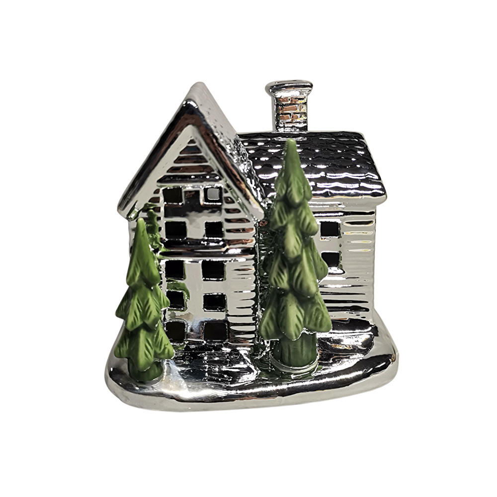 Karaca Home House Led Işıklı Obje Silver 9x9,5cm görseli 1
