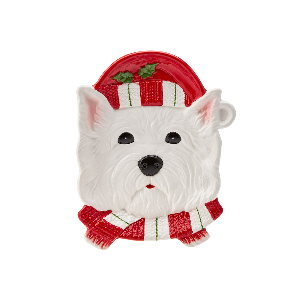 Karaca Home Maltese Dog Dekoratif Tabak 19cm görseli 1