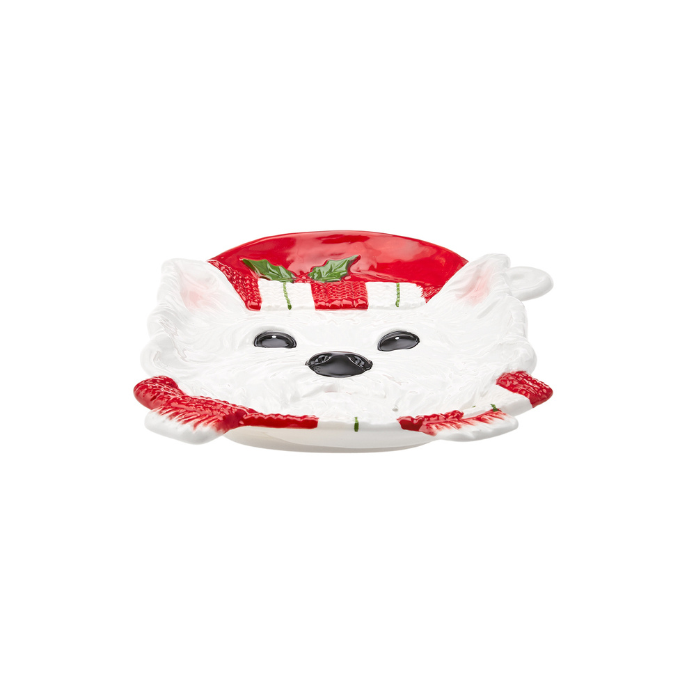 Karaca Home Maltese Dog Dekoratif Tabak 19cm görseli 2