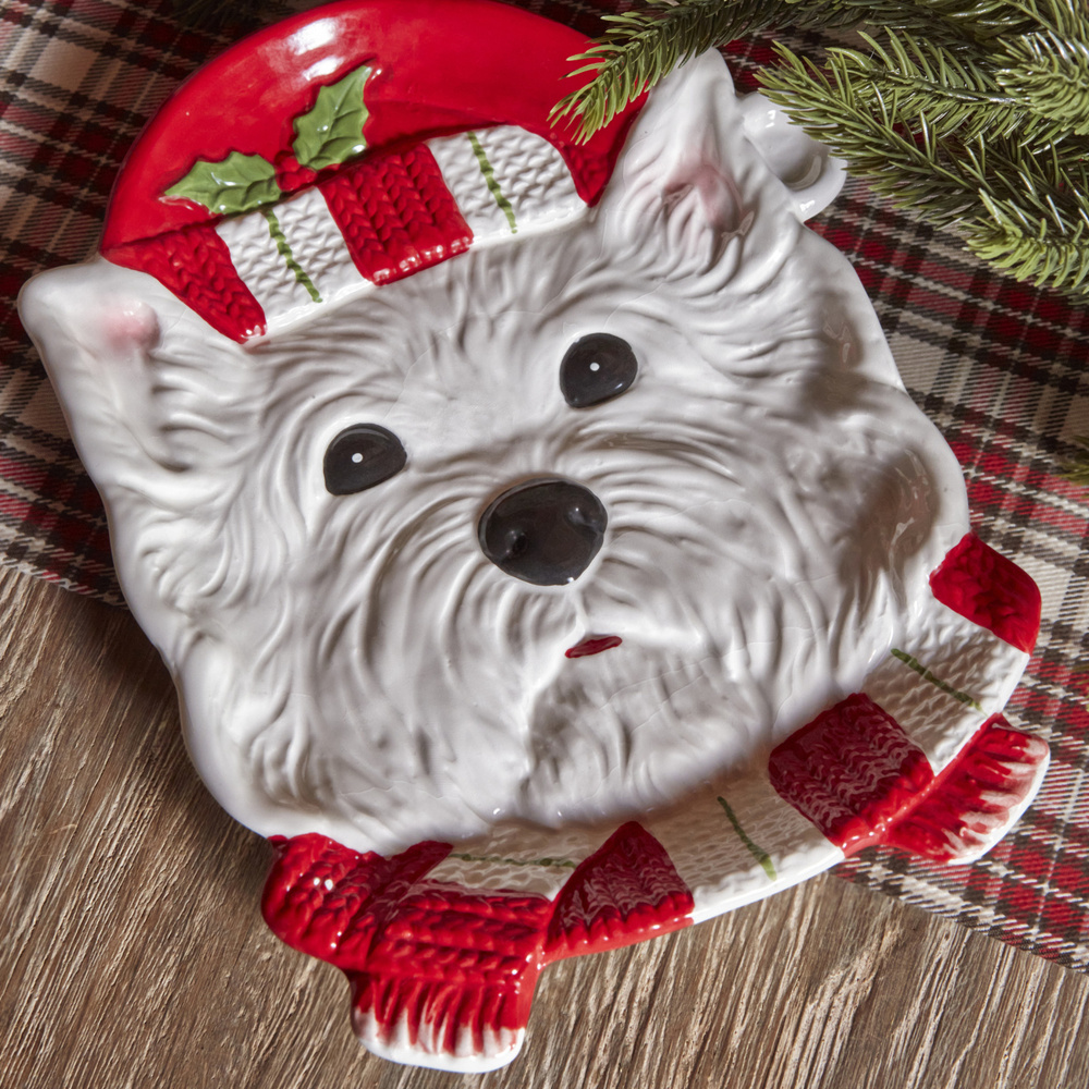 Karaca Home Maltese Dog Dekoratif Tabak 19cm görseli 3