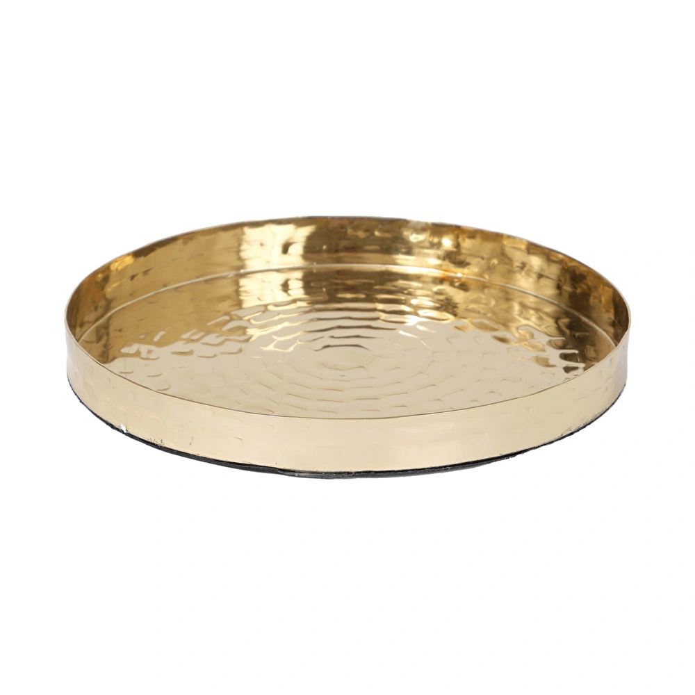 Karaca Home Moroccan Dekoratif Tepsi Gold 26 x 26 x 3 cm görseli 1